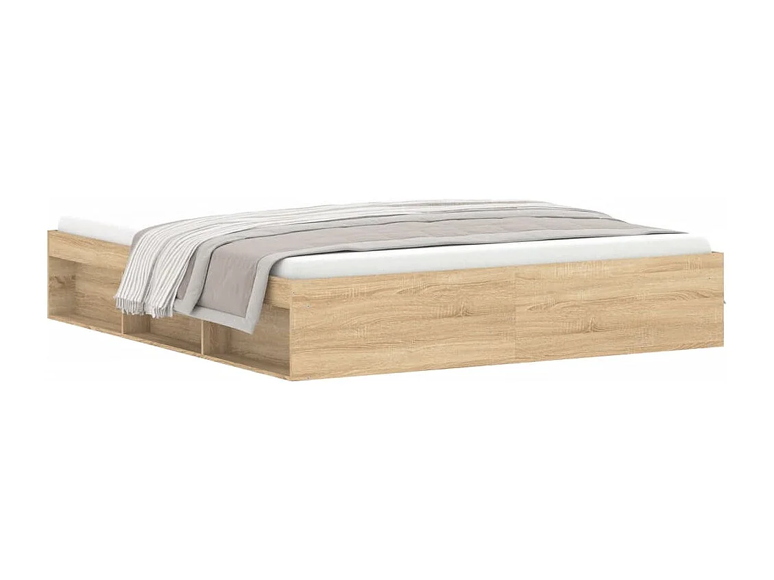 Estrutura de cama super king size 180x200 cm carvalho sonoma