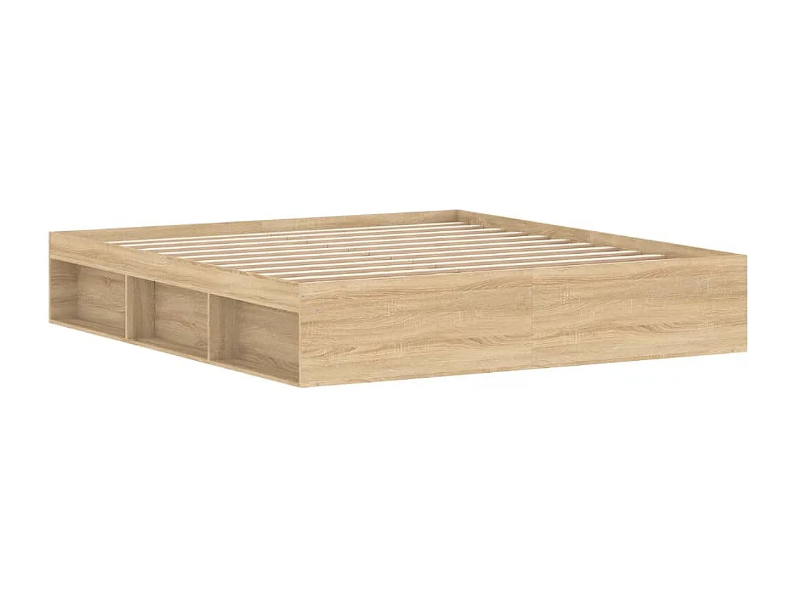 Estrutura de cama super king size 180x200 cm carvalho sonoma