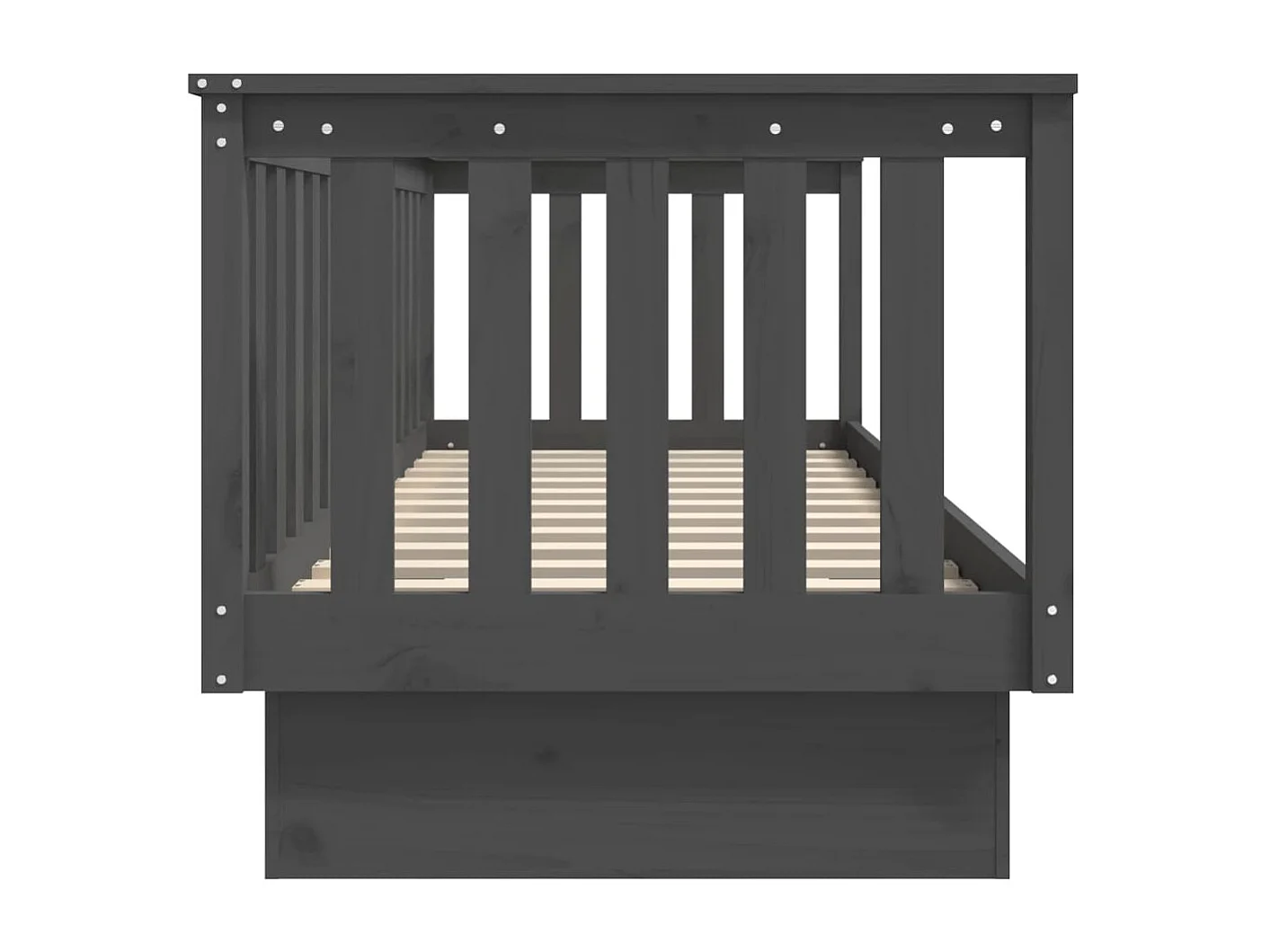 Sofá-cama 75x190 cm madeira de pinho maciça cinzento