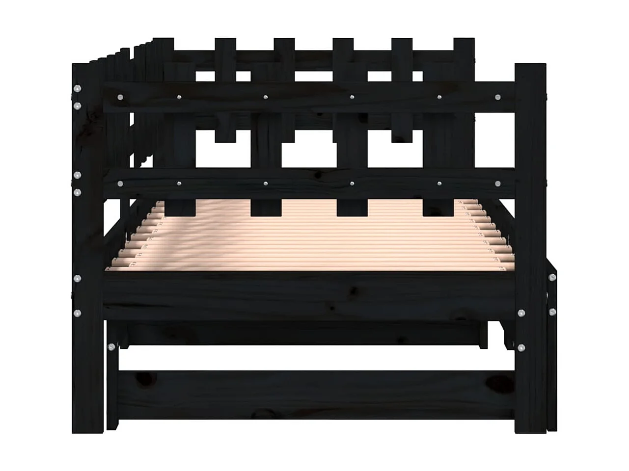 Lit coulissant 2x(90x190) cm Bois de pin massif