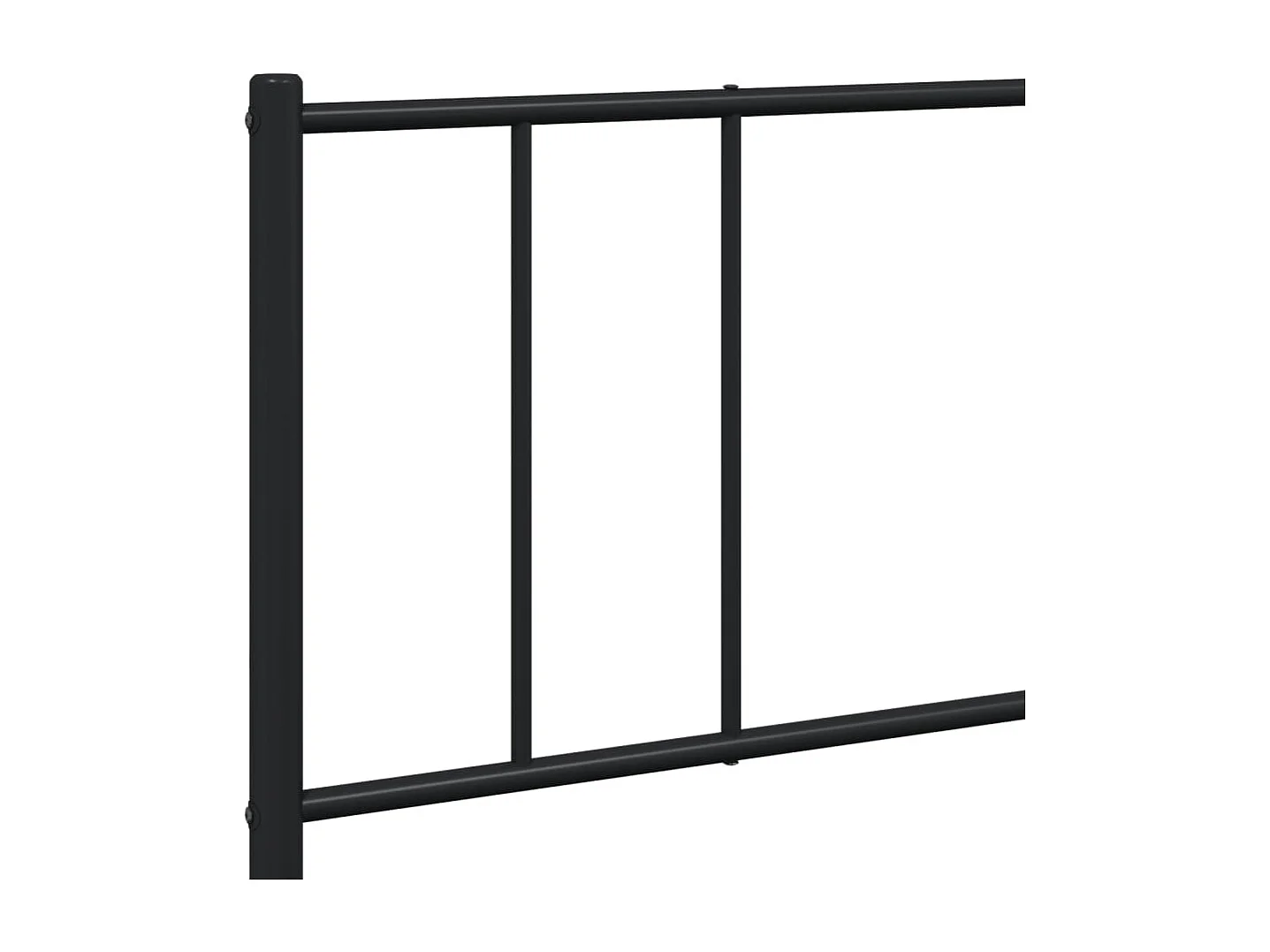 Estrutura de cama em metal com cabeceira 180x200 cm preto