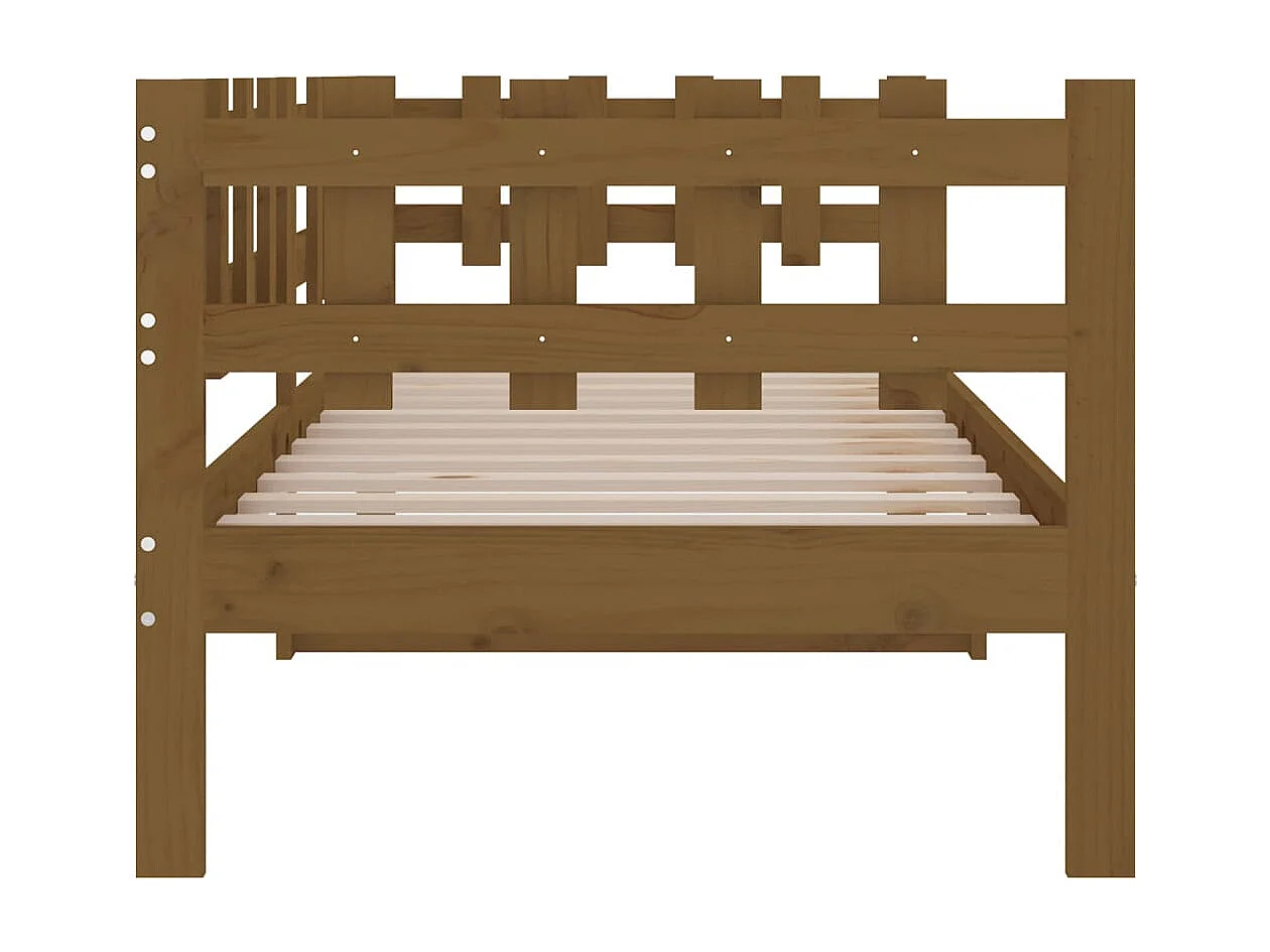 Lit de jour Marron miel 80x200 cm Bois de pin massif