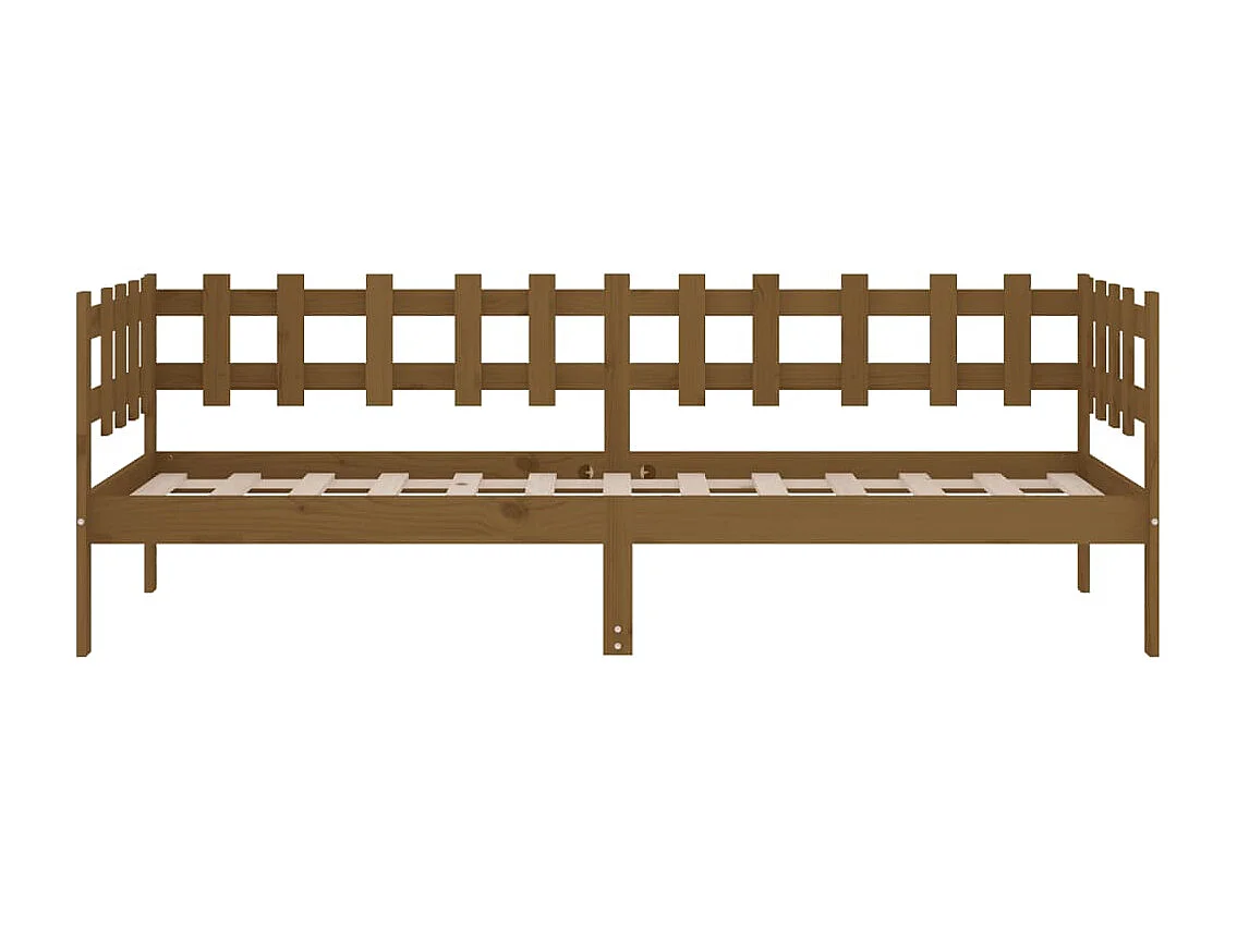 Lit de jour Marron miel 80x200 cm Bois de pin massif
