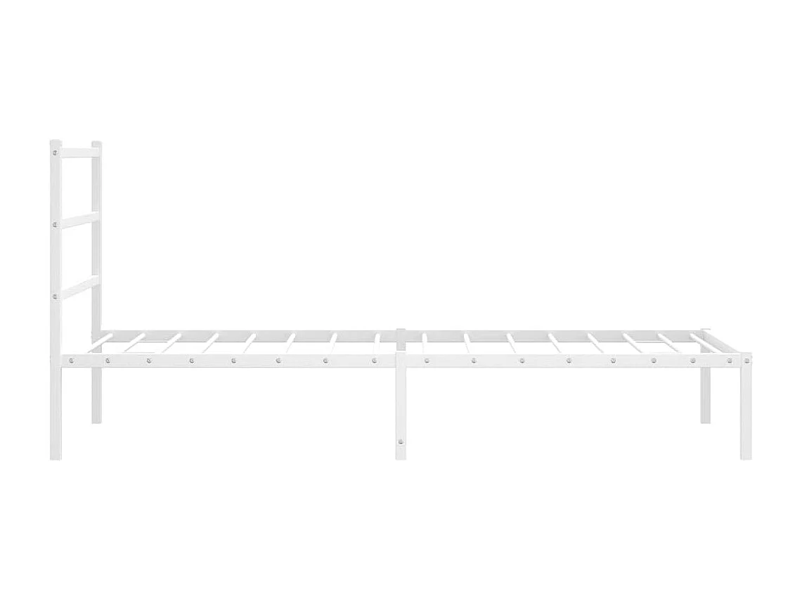 Estrutura de cama em metal com cabeceira 107x203 cm branco
