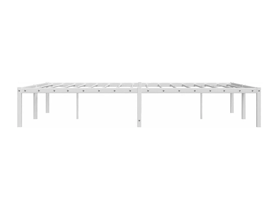 Estructura de cama de metal blanca 135x190 cm