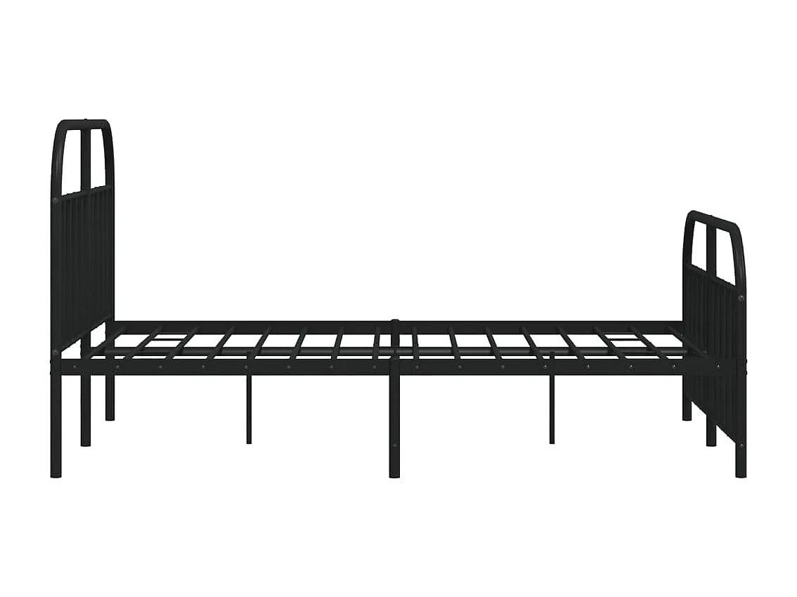 Estructura de cama cabecero y pie de cama metal negro 140x190cm
