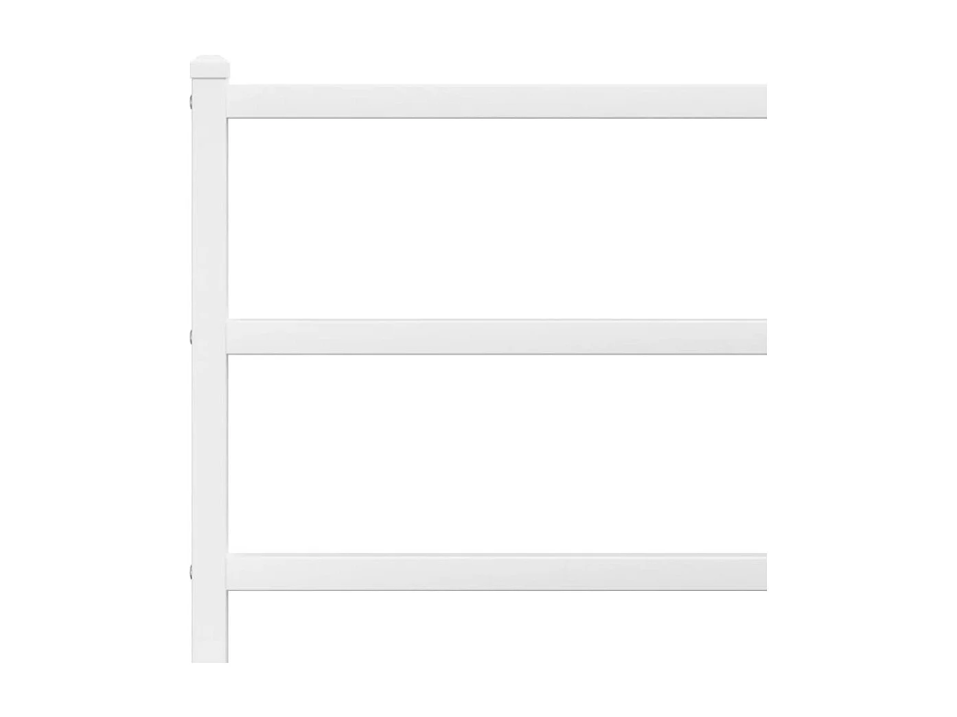 Cadre de lit métal avec tête de lit/pied de lit blanc 90x200 cm