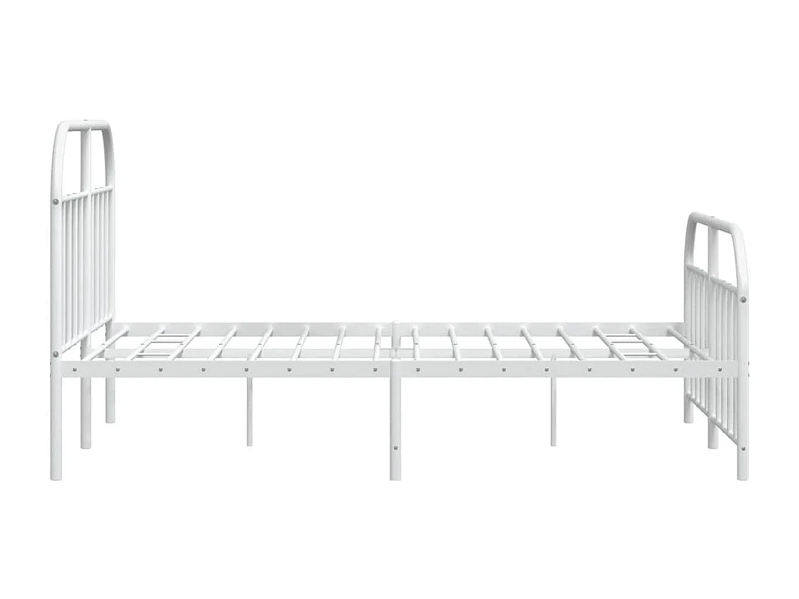 Estructura cama metal con cabecero y estribo blanco 160x200 cm