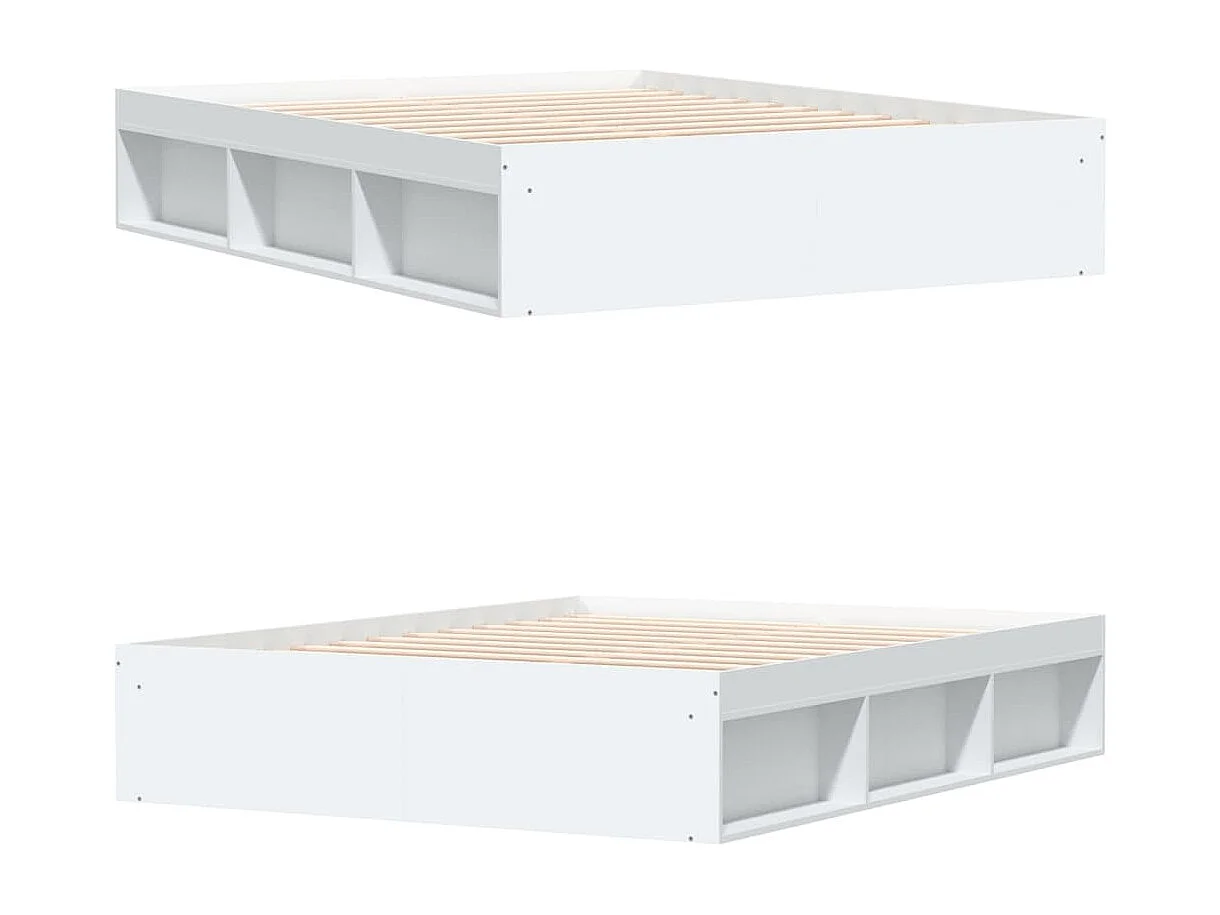 Estructura de cama blanca 140x190 cm