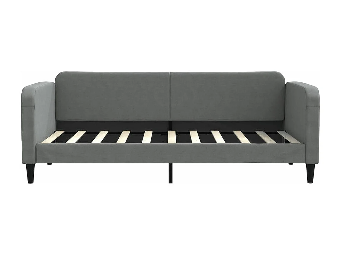 Sofá cama nido con cajones tela gris oscuro 90x190 cm