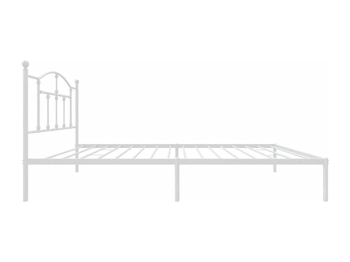 Estrutura de cama em metal com cabeceira 107x203 cm branco