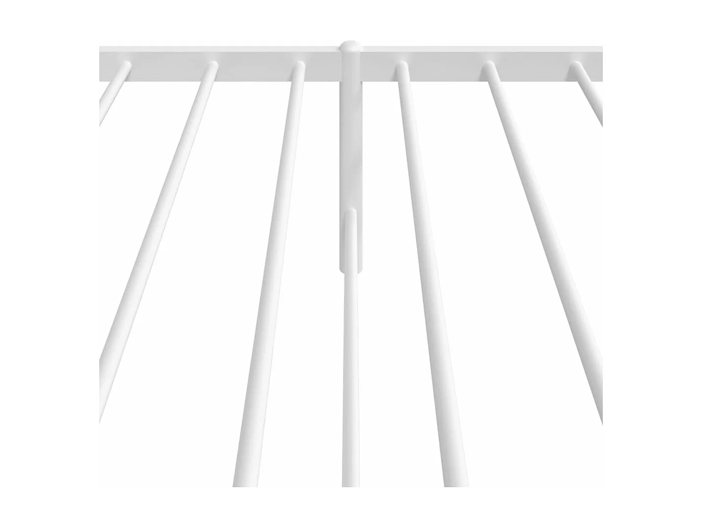 Cadre de lit métal avec tête de lit blanc 90x200 cm