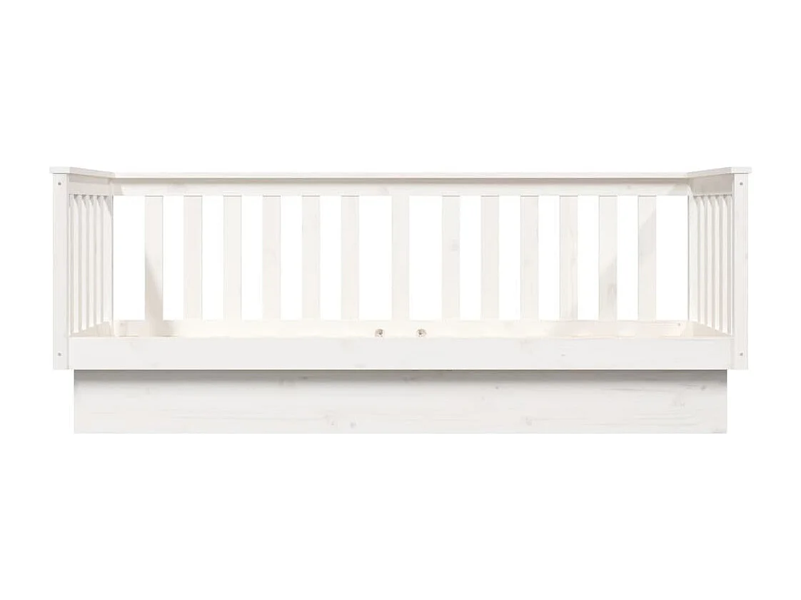 Lit de jour Blanc 90x190 cm Bois de pin massif