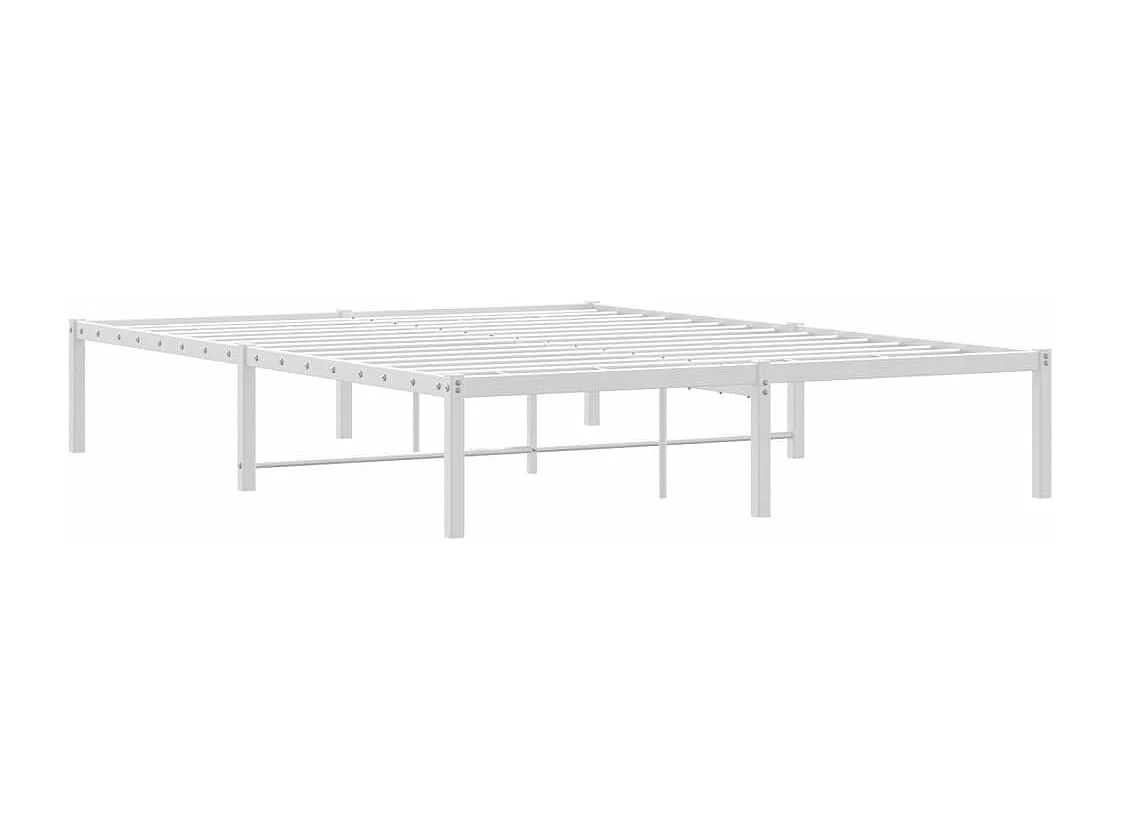 Estructura de cama de metal blanca 140x200 cm