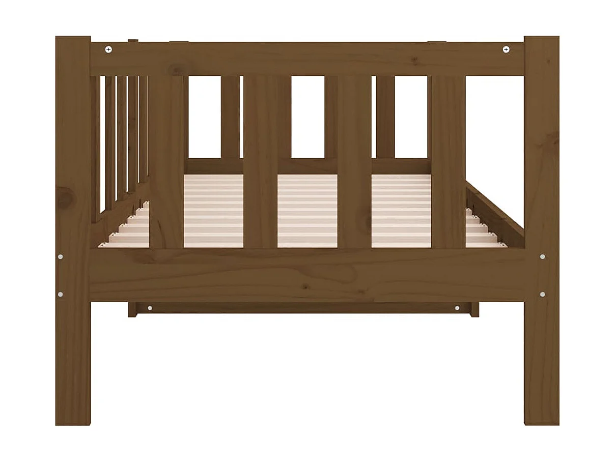 Lit de jour Marron miel 80x200 cm Bois de pin massif