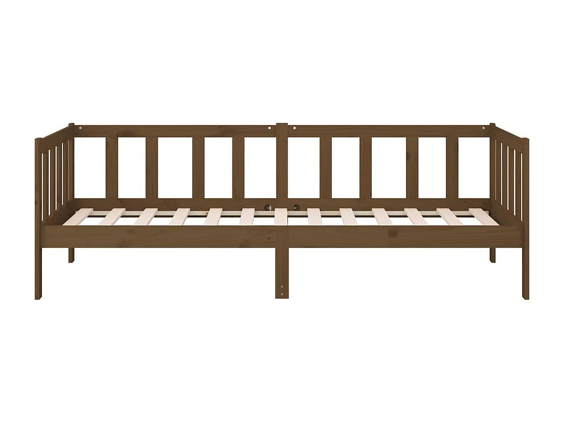 Lit de jour Marron miel 80x200 cm Bois de pin massif