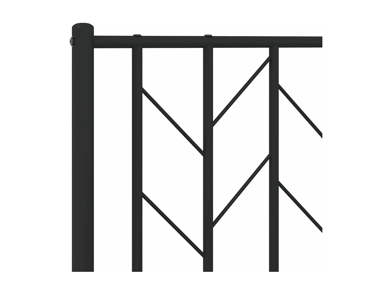 Estructura de cama con cabecero y estribo metal negro 90x190 cm