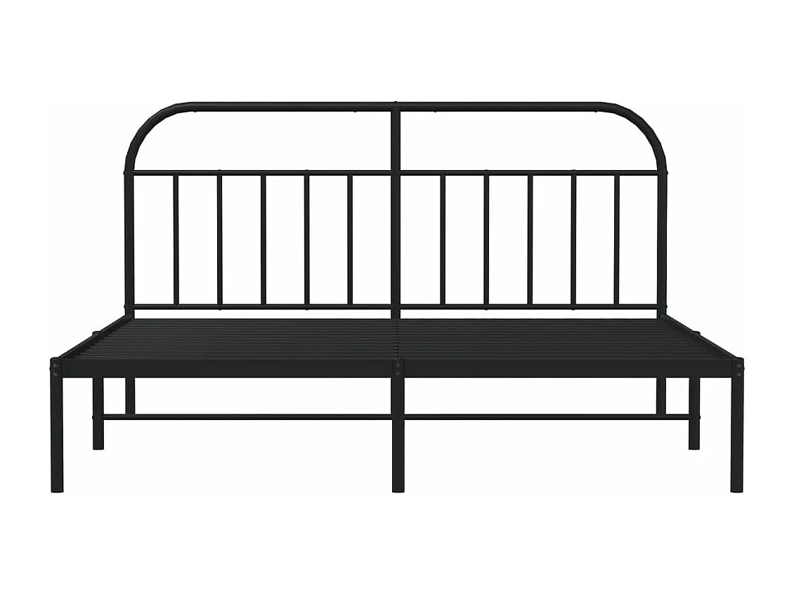 Estrutura de cama em metal com cabeceira 180x200 cm preto