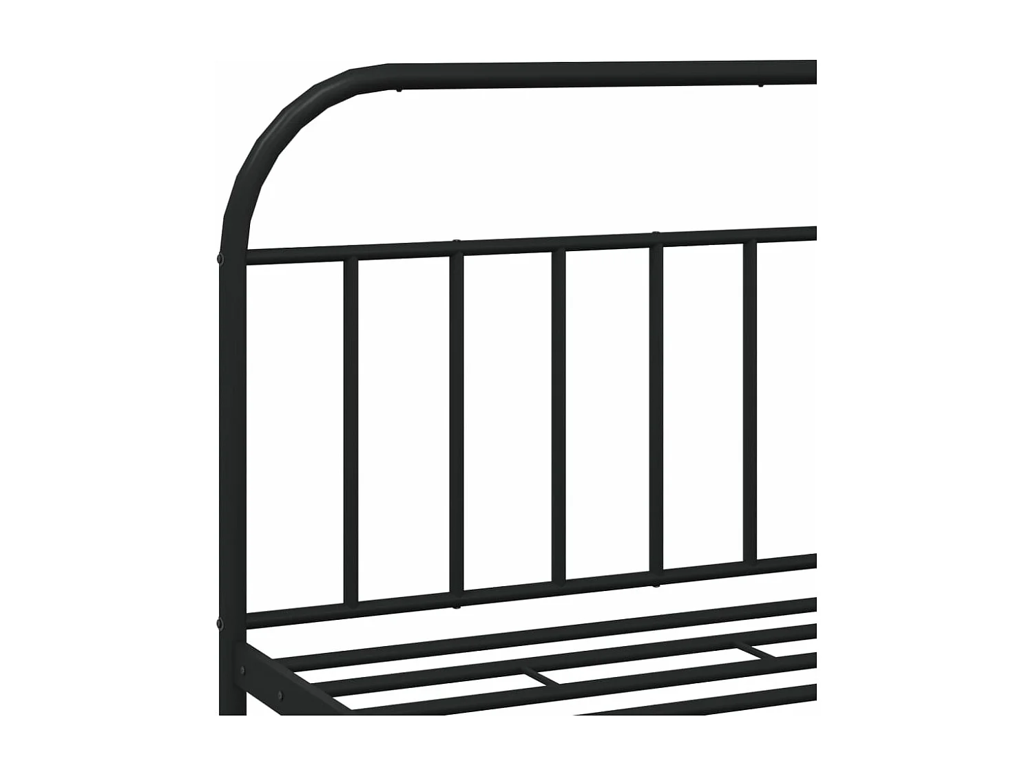 Estrutura de cama em metal com cabeceira 180x200 cm preto