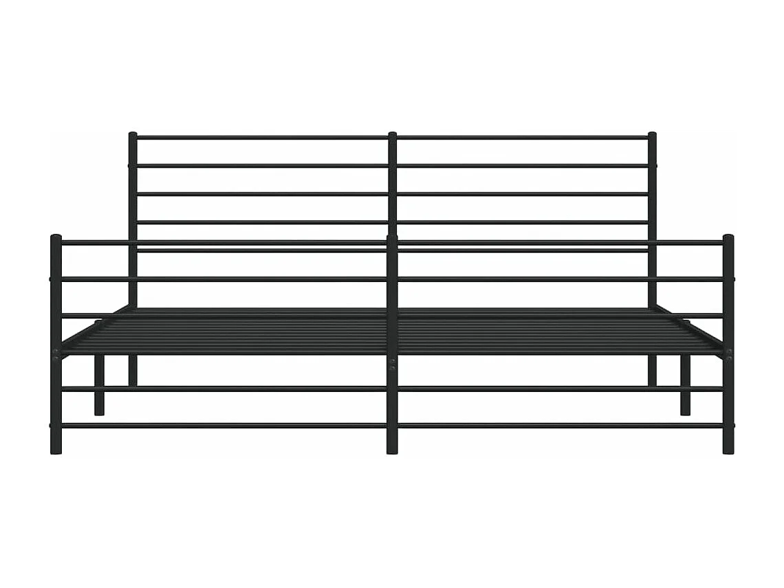 Estructura de cama cabecero y pie de cama metal negro 180x200cm