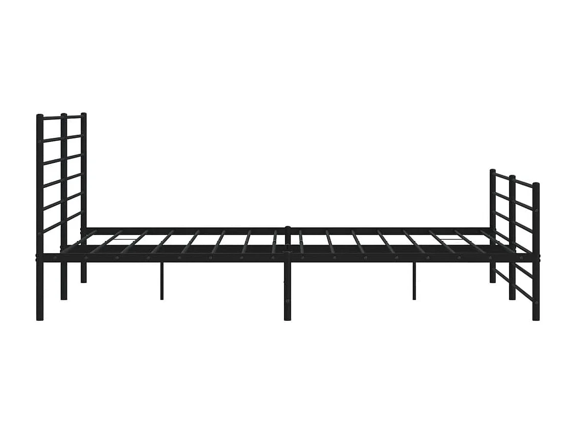 Estructura de cama cabecero y pie de cama metal negro 180x200cm