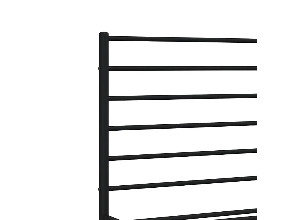 Estructura de cama cabecero y pie de cama metal negro 180x200cm