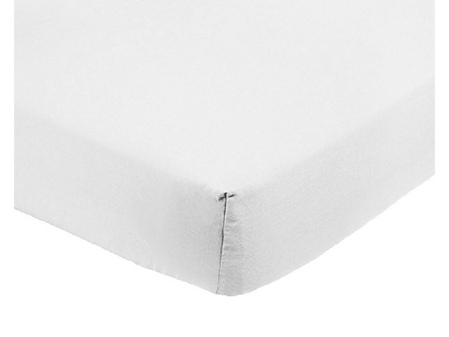 Drap housse 100% Coton Bio 57 fils Taille 90 x 200 cm Couleur Blanc