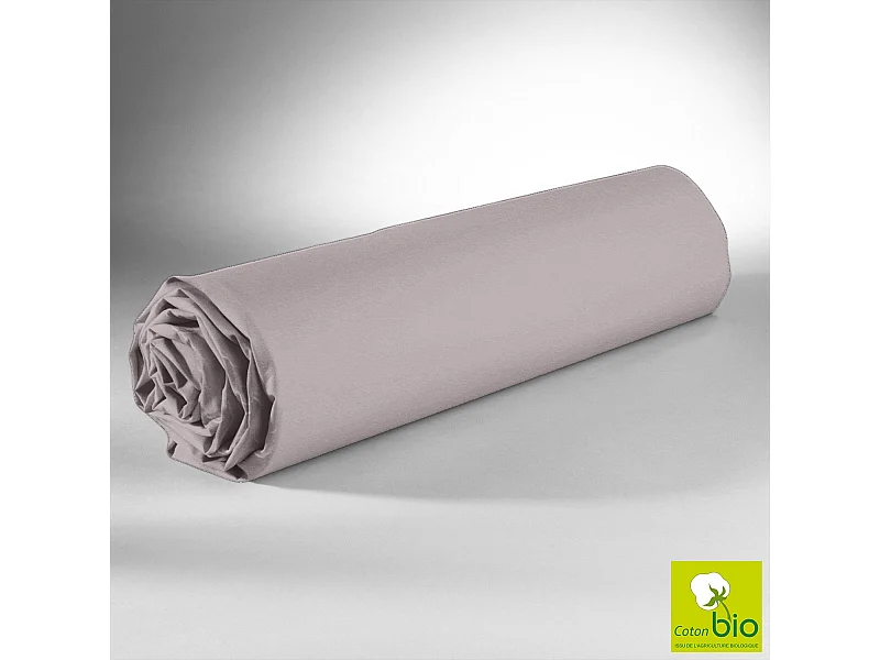 Lenzuolo con Angoli in Cotone Biologico 57 Fili 160x200 cm Beige - Morbido, Confortevole, Antiallergico