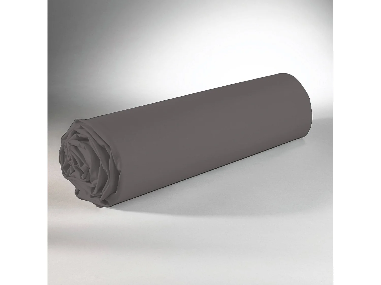 Drap housse 100% Coton 57 fils Anthracite Taille 160 x 200 cm
