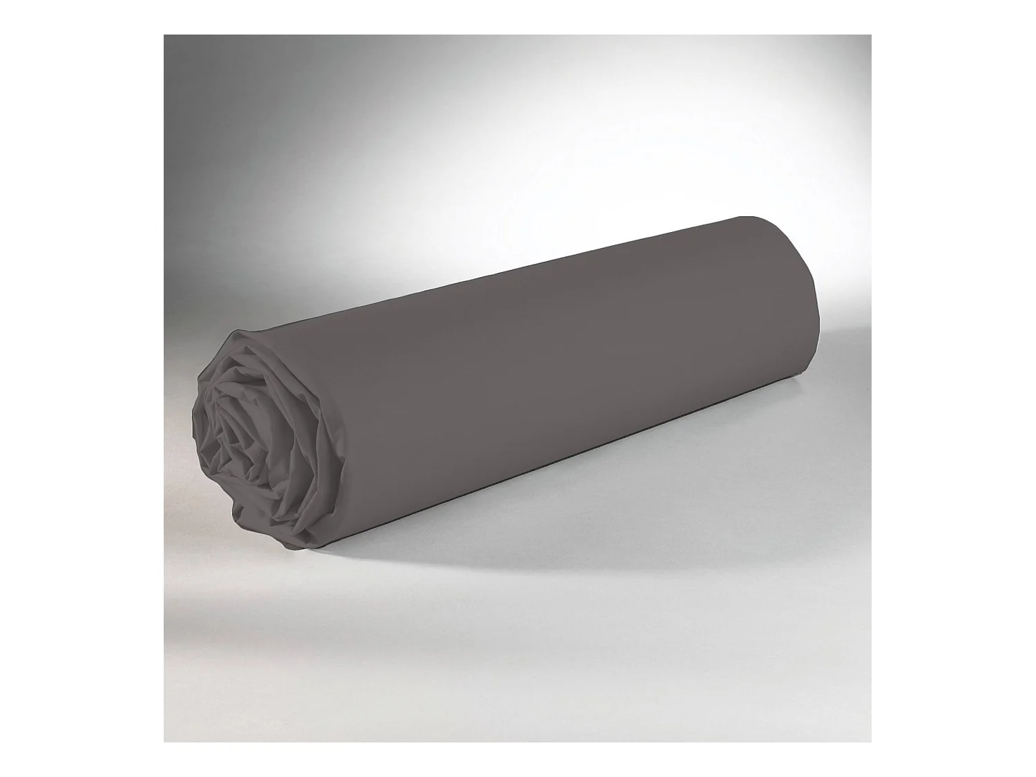 Drap housse 100% Coton 57 fils Anthracite Taille 160 x 200 cm
