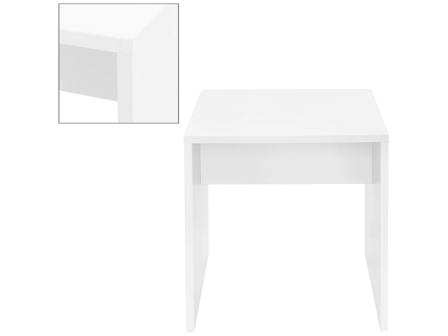 Tabouret de maquillage siège en bois MDF blanc 40x36x41cm ML-DESIGN