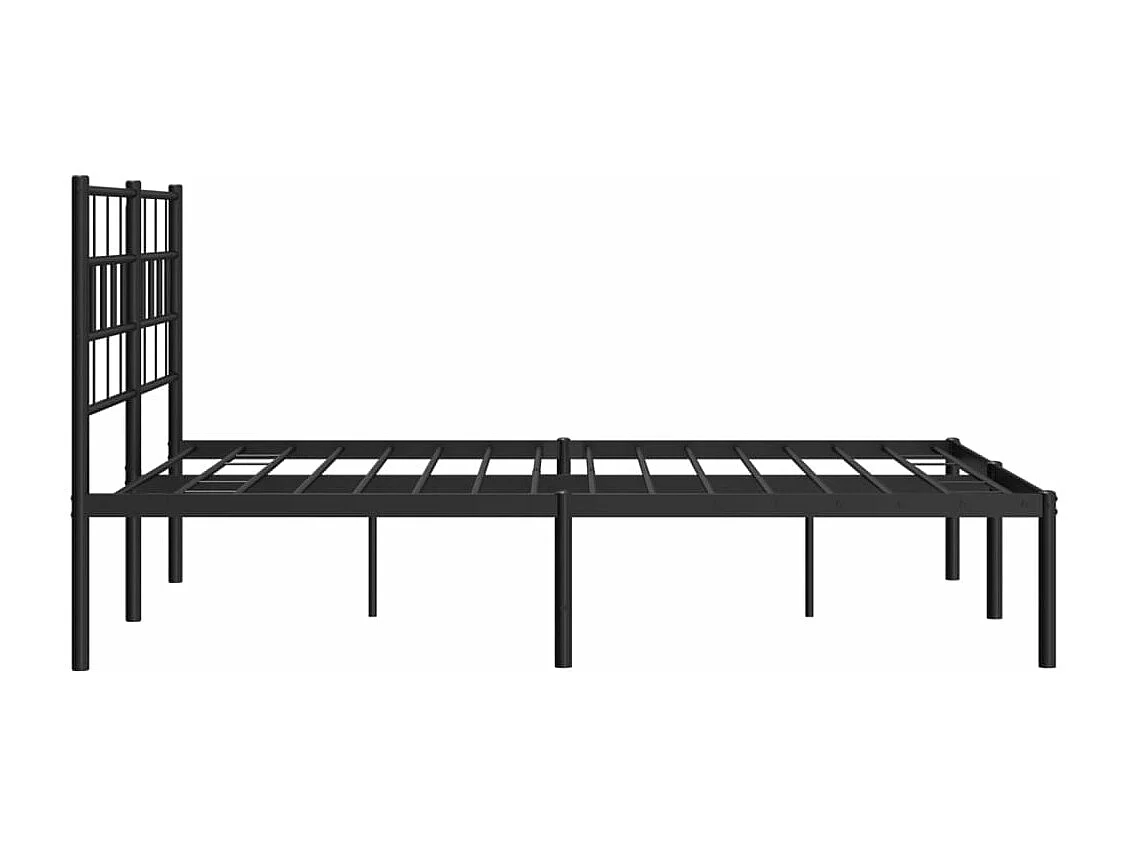 Estrutura de cama com cabeceira 120x200 cm metal preto