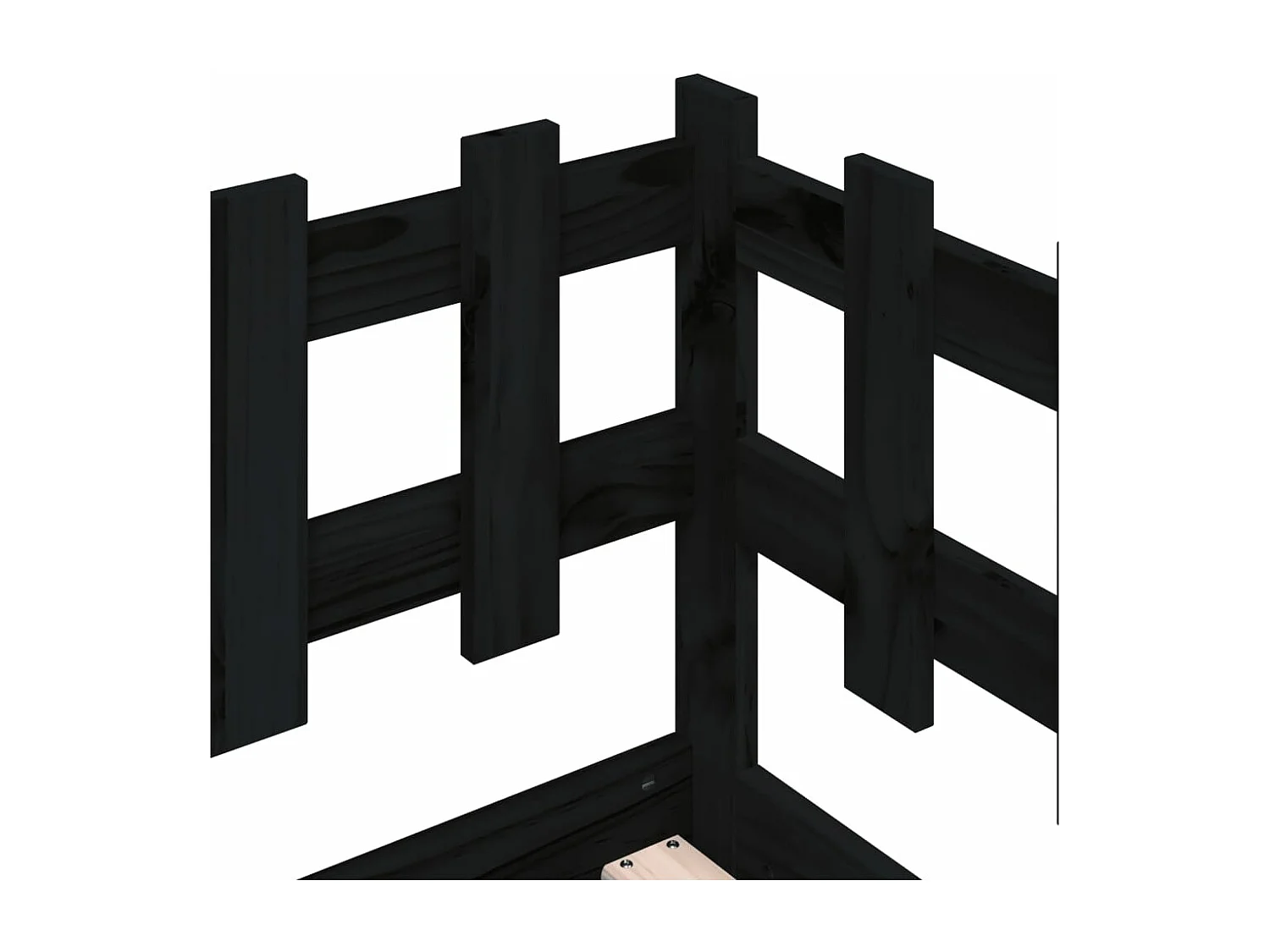 Lit de jour Noir 90x190 cm Bois de pin massif