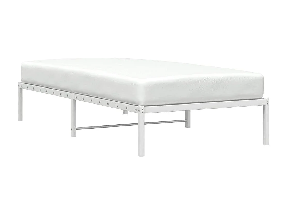 Estructura de cama metal blanca 100x190 cm