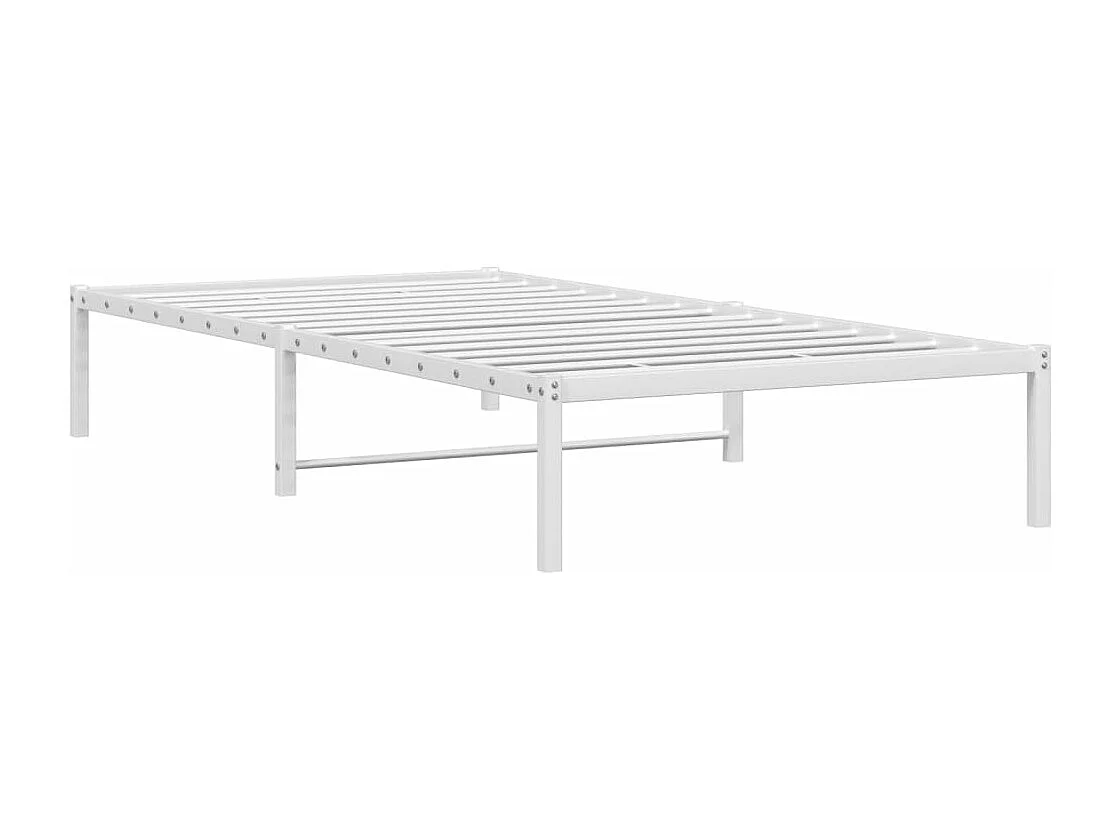 Estructura de cama metal blanca 100x190 cm