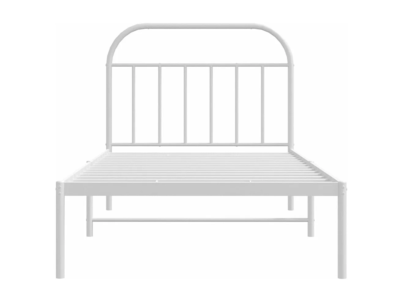 Estrutura de cama em metal com cabeceira 107x203 cm branco