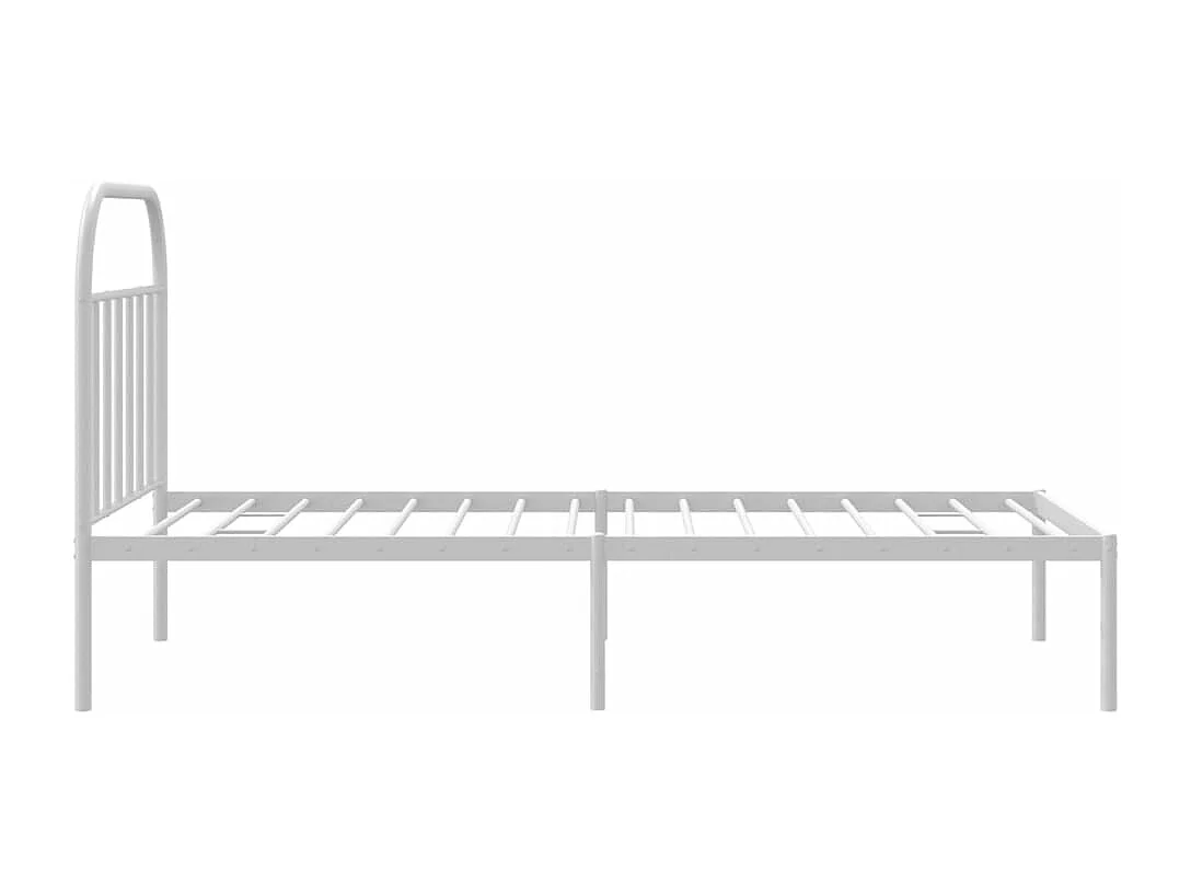 Estrutura de cama em metal com cabeceira 107x203 cm branco