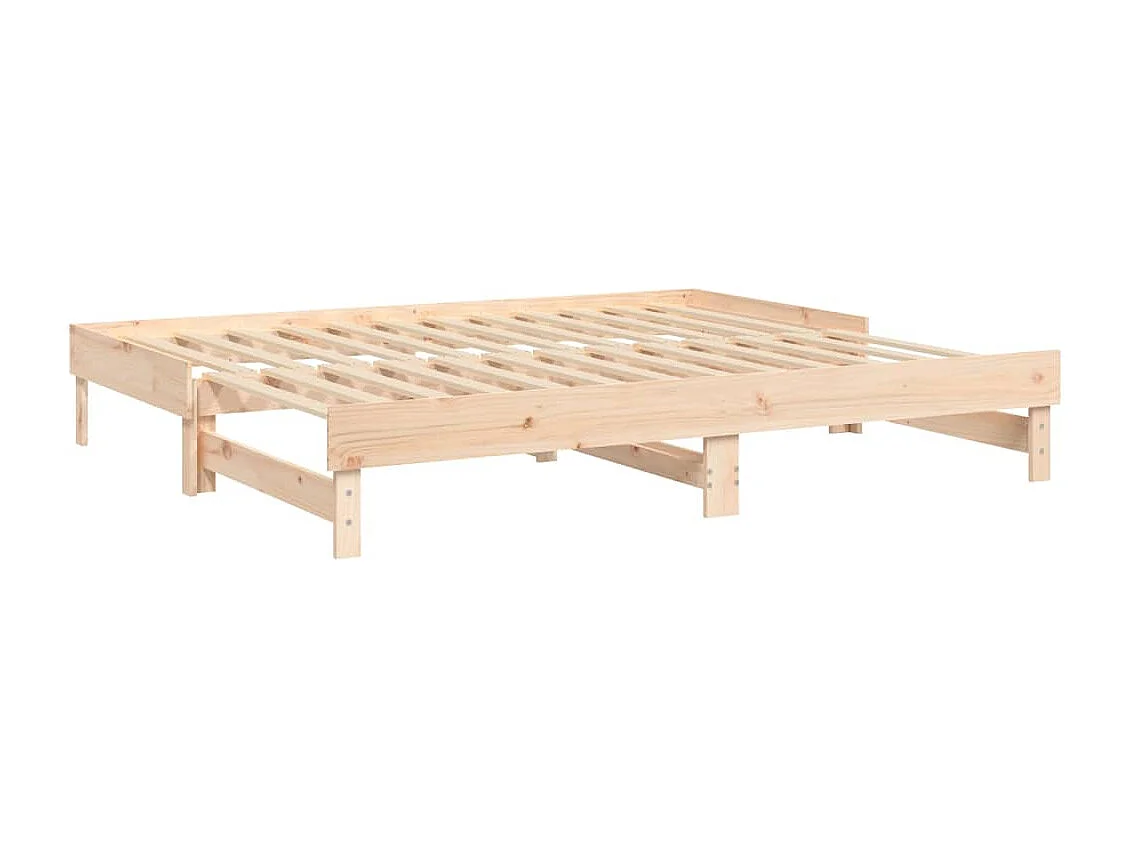 Lit coulissant 2x(90x200) cm Bois de pin massif