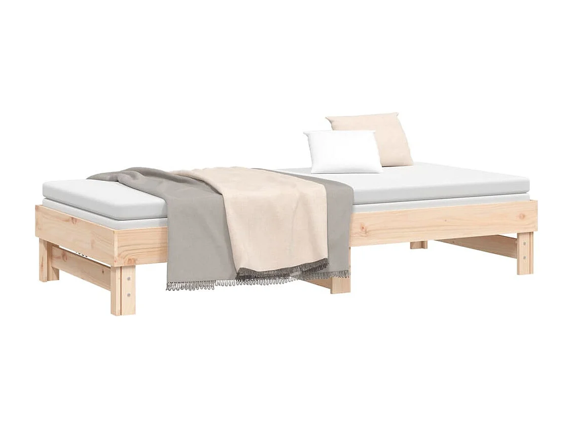 Lit coulissant 2x(90x200) cm Bois de pin massif