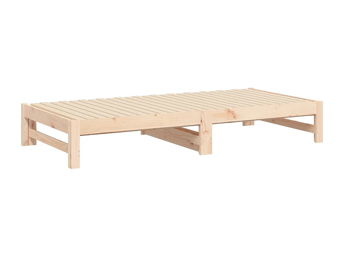 Lit coulissant 2x(90x190) cm Bois de pin massif