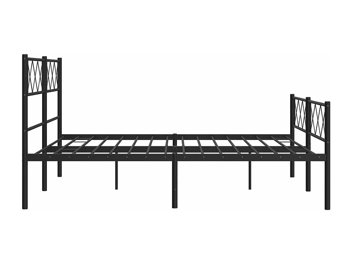 Estructura de cama cabecero y pie de cama metal negro 135x190cm