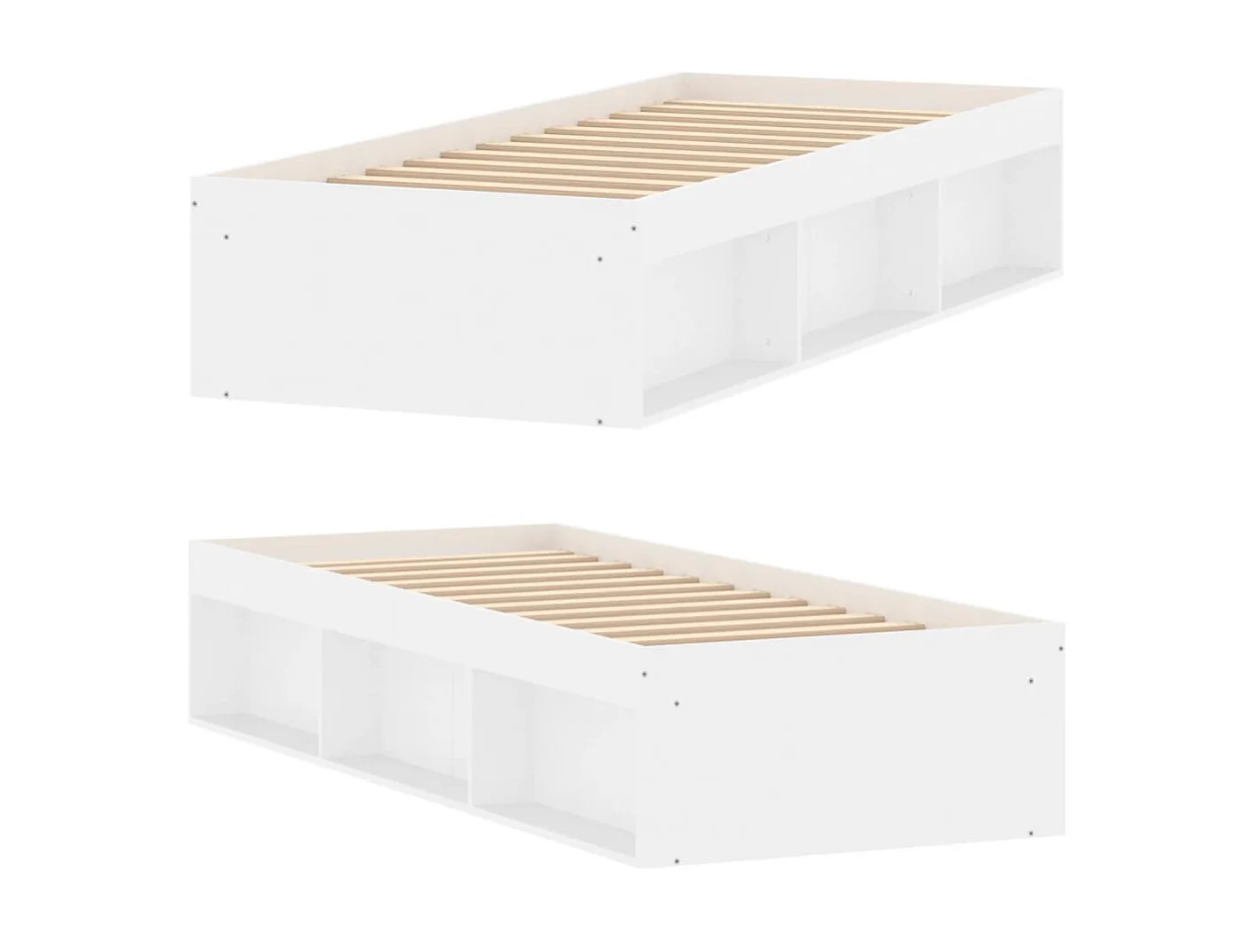 Estrutura de cama solteiro 75x190 cm branco
