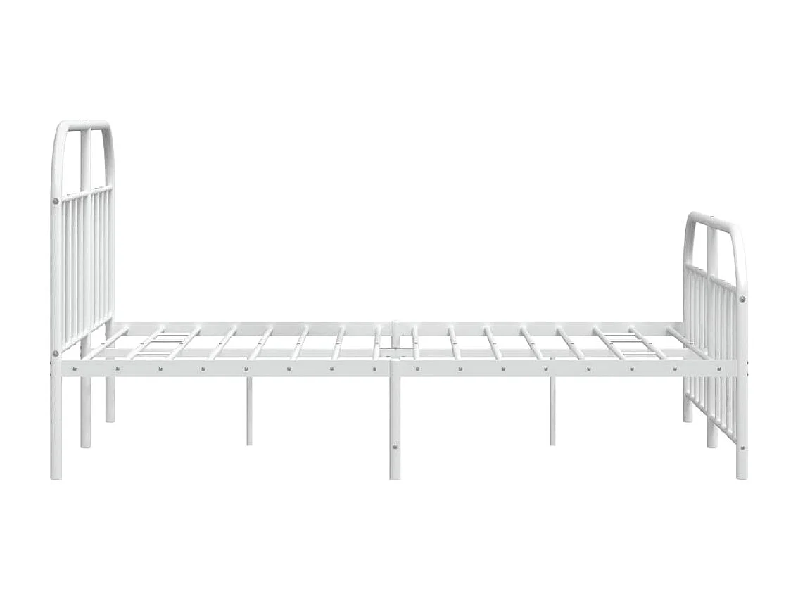 Estructura cama metal cabecero y pie de cama blanco 140x190 cm