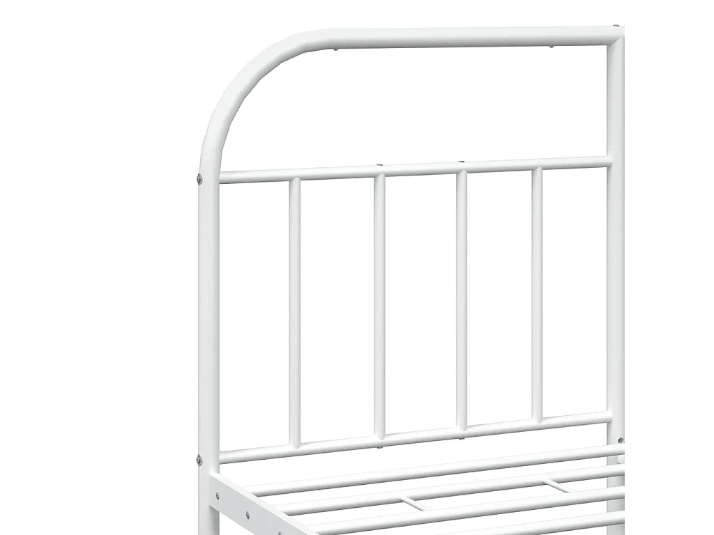 Estructura cama metal cabecero y pie de cama blanco 140x190 cm