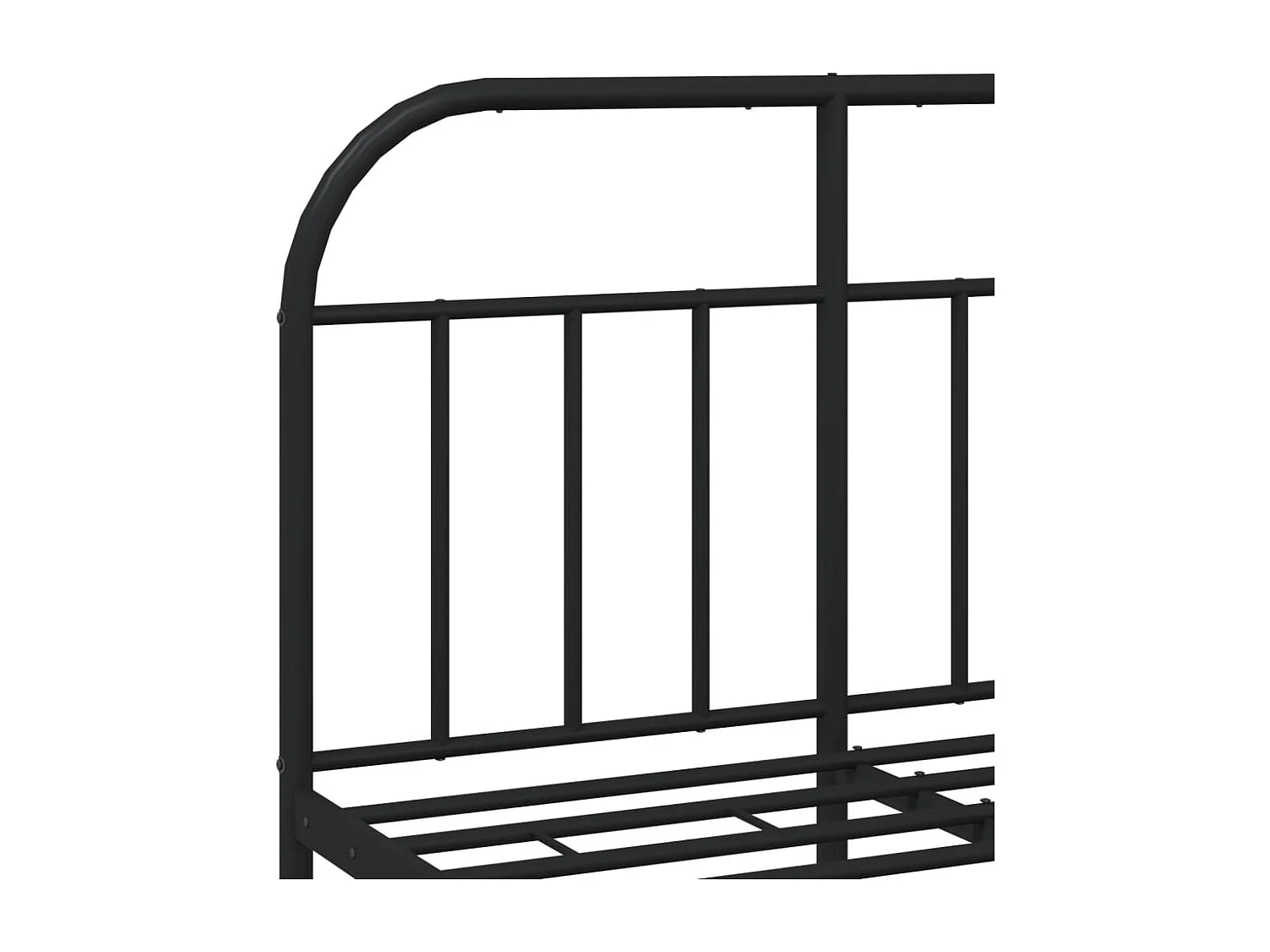 Estrutura de cama com cabeceira 120x190 cm metal preto