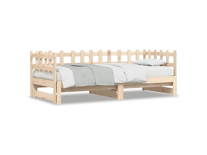 Lit coulissant 2x(90x200) cm Bois de pin massif