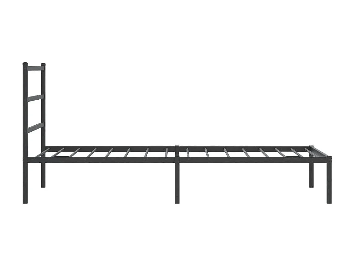 Estructura de cama con cabecero metal negro 100x190 cm