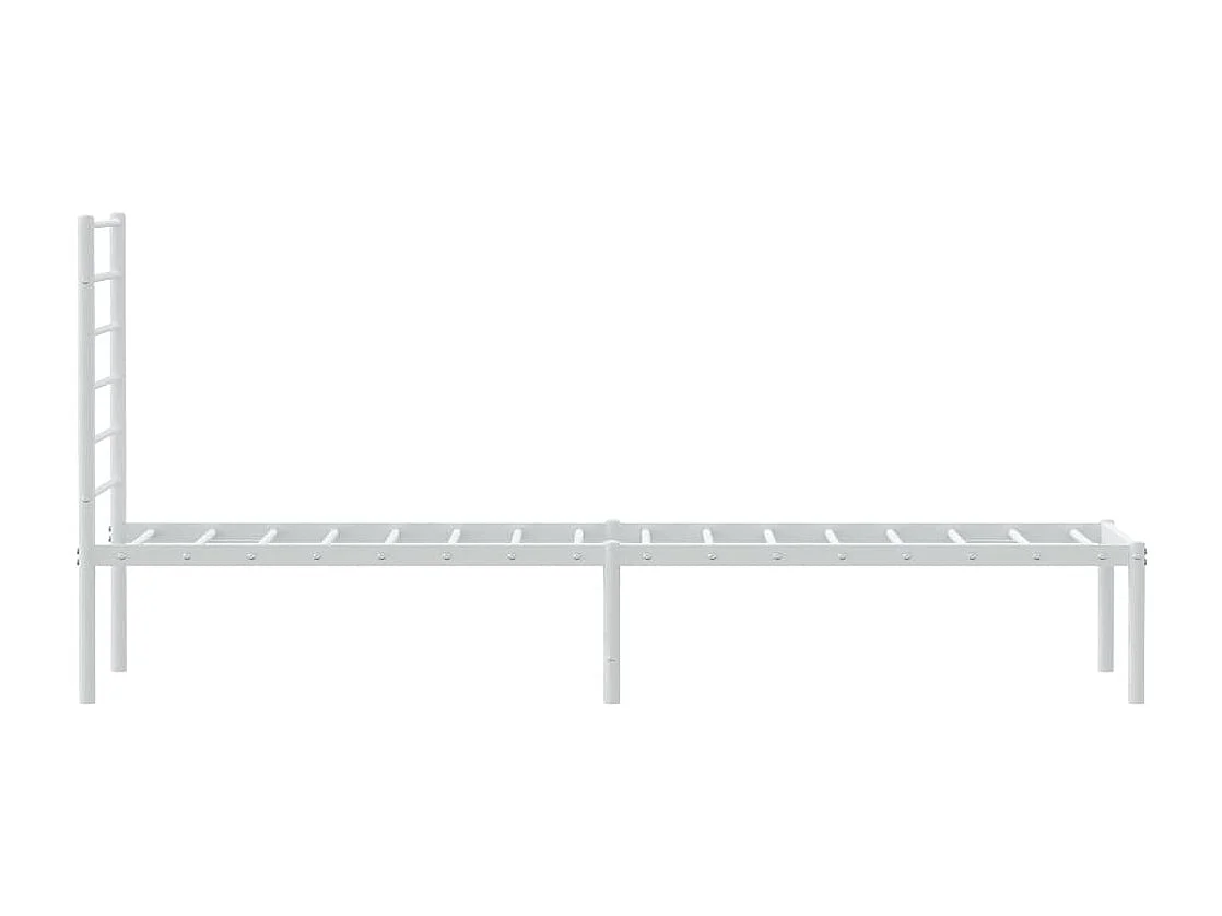 Cadre de lit métal avec tête de lit blanc 100x200 cm