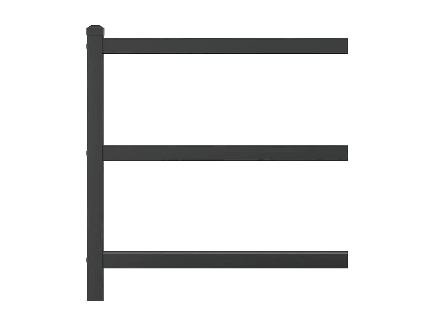 Estructura de cama con cabecero y estribo metal negro 90x200 cm