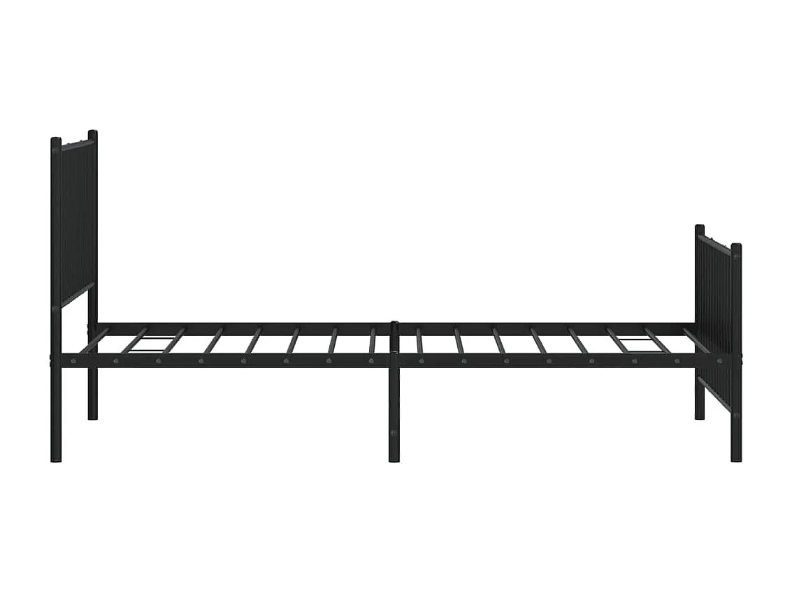 Estructura de cama con cabecero y estribo metal negro 100x190cm